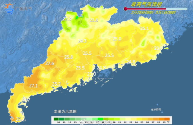全省未来升温预测。 全省未来升温预测。