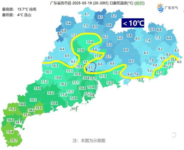 (今晨受晴空辐射影响,广东省大部市县最低气温比18日下降了1~4℃,清远连山录得全省最低气温4.0℃) (今晨受晴空辐射影响,广东省大部市县最低气温比18日下降了1~4℃,清远连山录得全省最低气温4.0℃)