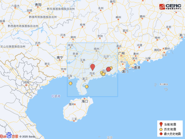 根据中国地震台网速报目录,震中周边200公里内近5年来发生3级以上地震共8次。