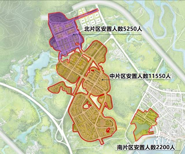 黄茅峡水库移民安置区示意图。 黄茅峡水库移民安置区示意图。
