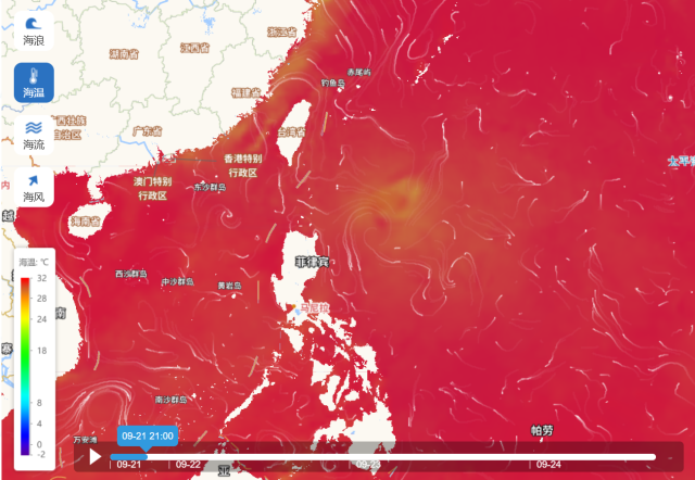 西北太平洋及南海海温较高。