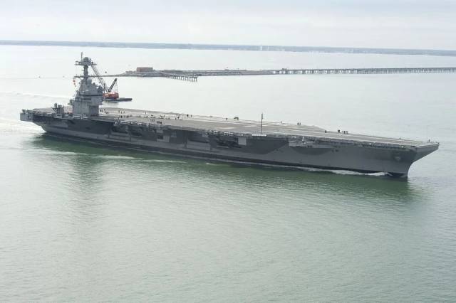 福特级首舰福特号丨wikimedia commons/U.S. Navy photo by Mass Communication Specialist 2nd Class Ridge Leoni 福特级首舰福特号丨wikimedia commons/U.S. Navy photo by Mass Communication Specialist 2nd Class Ridge Leoni
