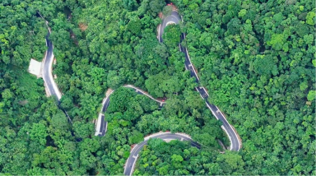 惠州环两山最美旅游公路。