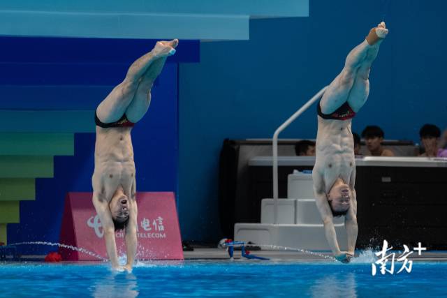 谢思埸/黄博文组合出战双人3米跳板。