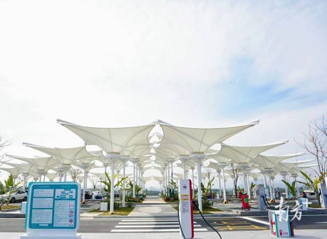 龙门服务区“充电公园”。