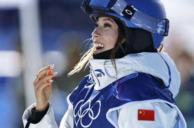 △ 2月7日，谷爱凌在资格赛中。新华社记者 王鹏 摄