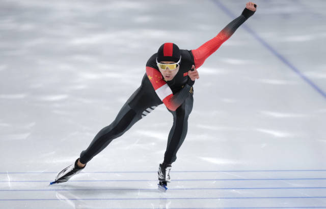 高亭宇在比赛中（资料图）。新华社记者 王建威 摄